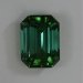 Bright vivid dichroic blue green emerald cut.  #576