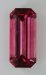 Long ratio bright red emerald cut.  #580