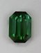 Classic green emerald cut with steep ends.  #698