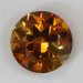 Dichroic with alternating pie shaped slices of yellow to orangish gold color, round.  #723