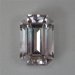 A mixed, colorles, blue, pink, slightly included emerald cut.  #792
