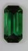 Great classic tourmaline green emerald cut with semi clossed ends.  #882