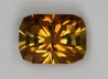 Small Barion cushion with a stepped crown of yellowish gold.  #914