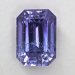Violetish end and blue end, with only the violetish end changing color, Laurellite emerald cut.  #926