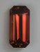 This long ratio emerald cut has a spicy cinnamon color.  #953