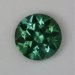 Dichroic, dynamic bright blue green round.  #1027