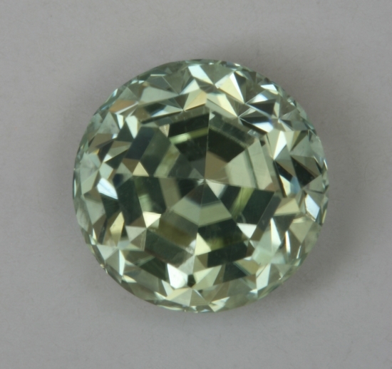 A deeply cut round with a pale green color for the IceT group.