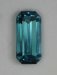 long narrow emerald cut with a great Namibian blue color.