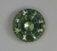Deeply cut, eye clean, yellow green, round.