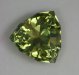 A GEM, exceptional gemstone, yellow green shield cut.