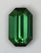 Nice flashy green emerald cut with closed ends.
