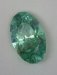 Included bright blue green oval