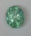 Included bright blue green oval