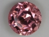 Deeply cut with horizontally cut mains in the pavilion, great pink round. #121