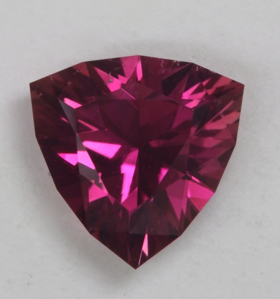 A very nice medium toned bright pink trilliant.  #157