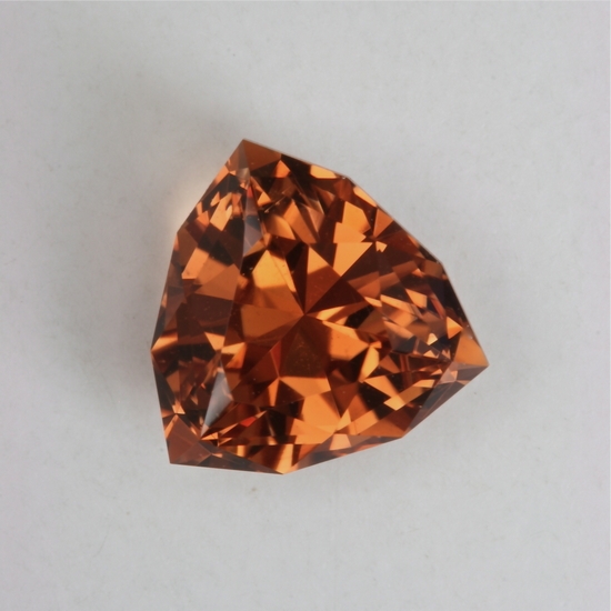 Outstanding GEM of a saturated orange shield cut.  #189