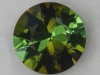 Alternating pie slices of green an yellow green in dichroic round.  #163