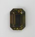 Greenish golden brown emerald cut.  #301