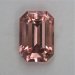 Small emerald cut with a big peach heart. #307