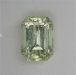 Pure mint yellow with inclusions, emerald cut.  #313