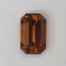 Smaller, clean, butterscotch emerald cut. #314