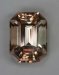 A dichroic paler peach emerald cut.  #317
