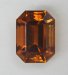 Bright rich golden orange, emerald cut  #335
