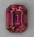 Uniform hot pink emerald cut. 337
