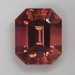 Bright medium pink emerald cut.  #340