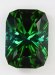 Large Barion Cushion cut, dichroic green. #349