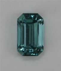 Smallest emerald cut in collection, fine blue green color.  #359