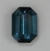 Stable blue with steep ends, emerald cut  #351