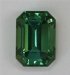 Bright, medium toned, blue green emerald cut.  #353