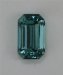Smallest emerald cut in collection, fine blue green color.  #359