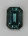 A desataurated blue becomes a grayish blue emerald cut.  #364