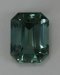 Grayish green, medium light toned, emerald cut.  #365