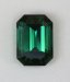 Medium dark blue with overtone of green, emerald cut.#367