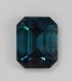 Great Namibian Blue Emerald Cut with Flaw that Moved.  #371