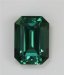 Beauty non dichroic medium toned blue green emerald cut.  #380