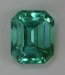 Inclueded cuprian, neon bright blue green emerald cut.  #388
