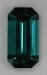Included, saturated blue green flash, emerald cut.  #393