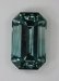 Graded green to blue green bicolor emerald cut.  #396