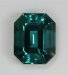 Excellent completely open blue to blue green emerald cut Namibia.  #398