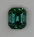 Almost square,. completely open, blue green emerald cut, Afghanistan.  #401