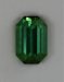 Steeply cut ends on a well saturated green emerald cut.  #405