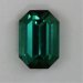 Closed ends and great a/b axis green color, emerald cut.  #410