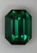 Beautiful, semi closed, well saturated green with touch of blue emerald cut  #411