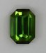 Semi closed ends and medium tone level makes a flashy green emerald cut  #425