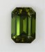 Open end, flashy green with some olive, emerald cut.  #427