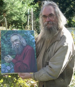 Bruce with his portrait